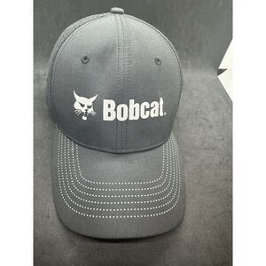 Bobcat Polyester Mesh Baseball Cap Hat‎ Black Hook and Loop Strap Back